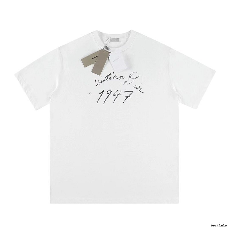 Dior 1947 Collection Minimalist Style White T-Shirt