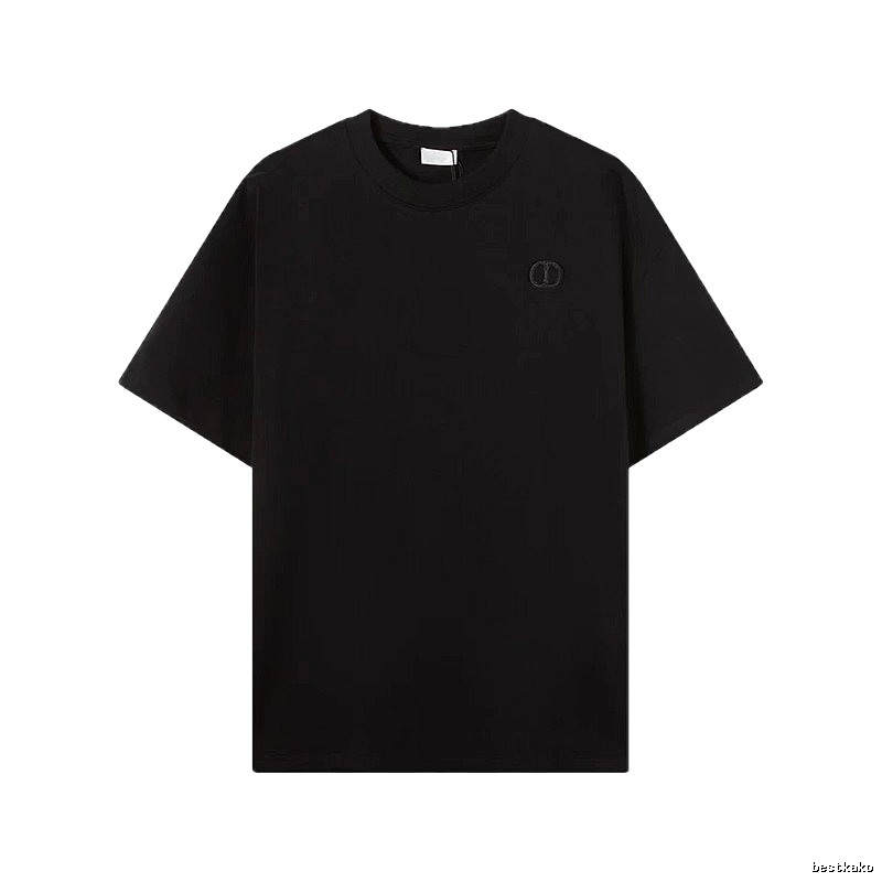 Dior Classic Collection Minimalist Style Black T-Shirt