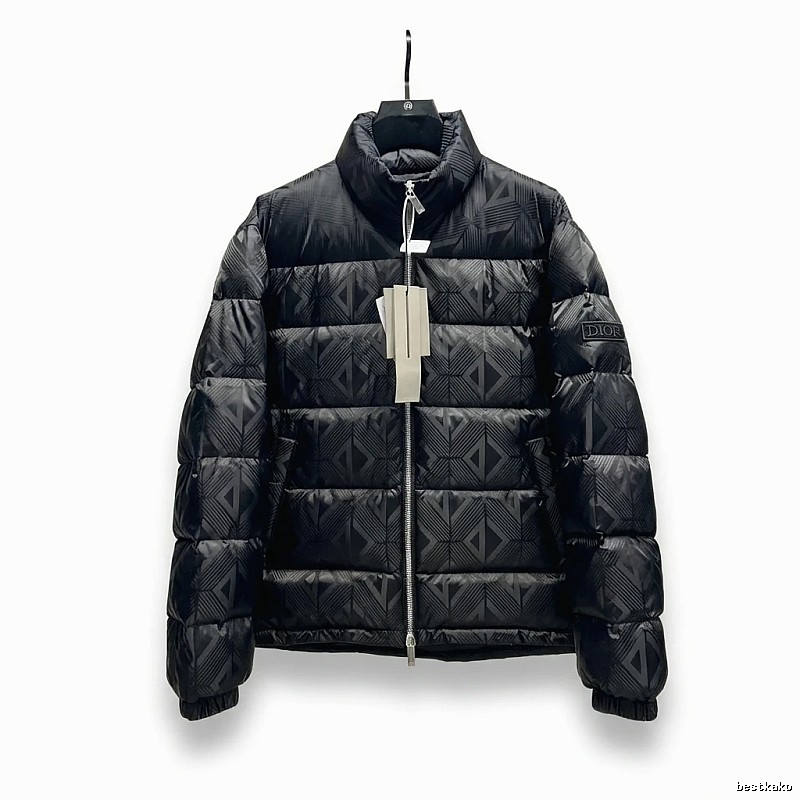 Dior diamond - checkered black down jacket