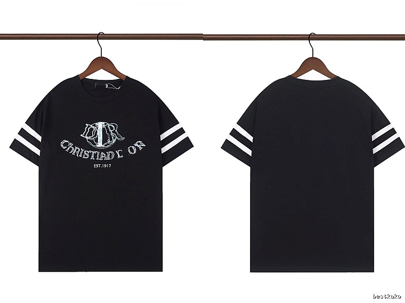 Dior Embroidered Vintage-style Black Short-sleeve T-shirt