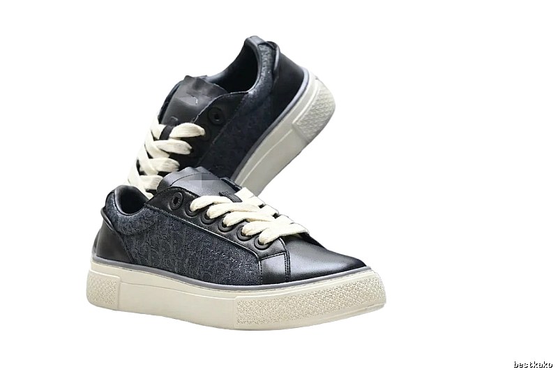 Dior monogram casual style black shoes