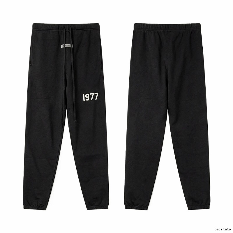 ESSENTIALS 1977 Minimalist Style Black Pants