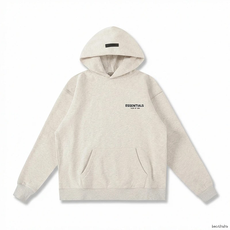 ESSENTIALS minimalist light beige hoodie