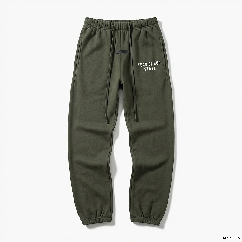 ESSENTIALS Minimalist Style Military Green Sweatpants