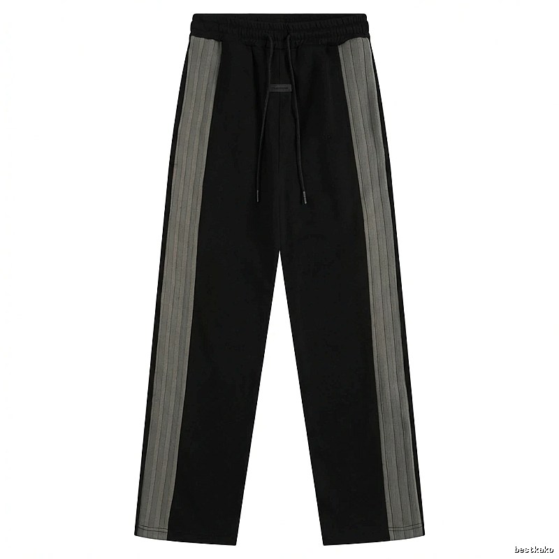 ESSENTIALS striped casual black pants