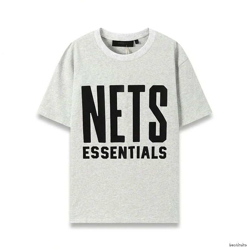 ESSENTIALS Trendy Brand Simple Style Grey T-shirt