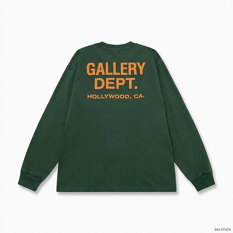 Gallery Dept Retro Style Dark Green Long-sleeve Shirt