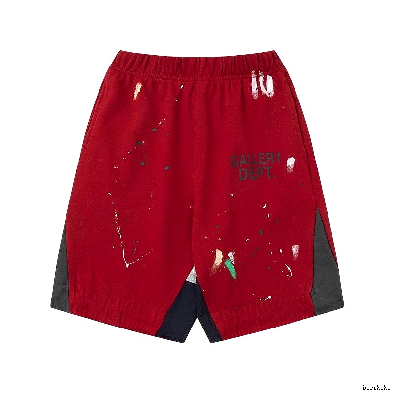 Gallery Dept splashed-ink style red shorts