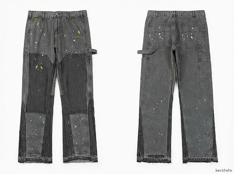 Gallery Dept. Stitched Graffiti Style Grey Pants