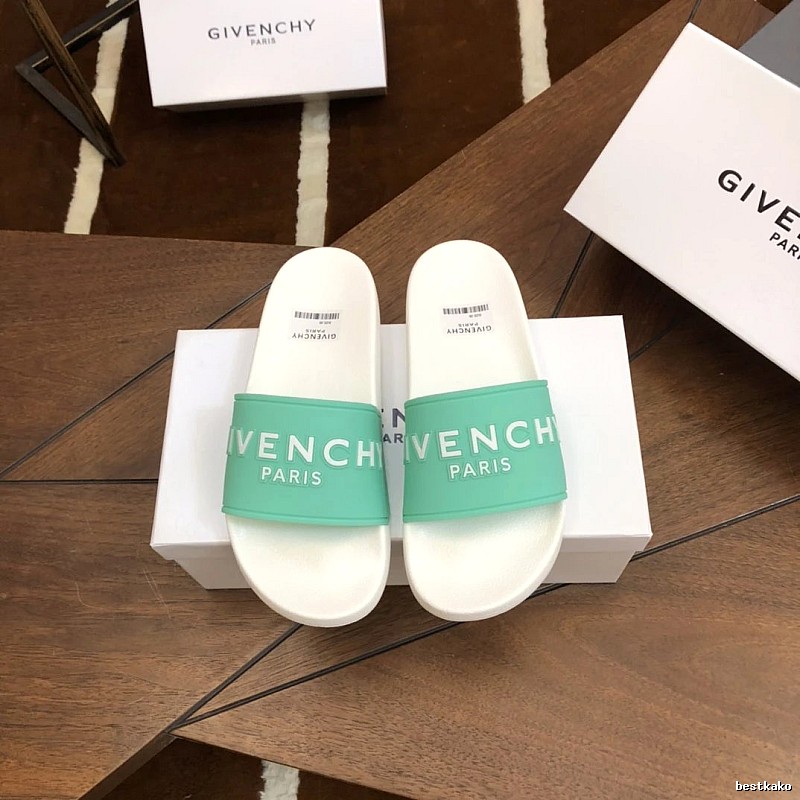 Givenchy Trendy Letter Mint Green Slides