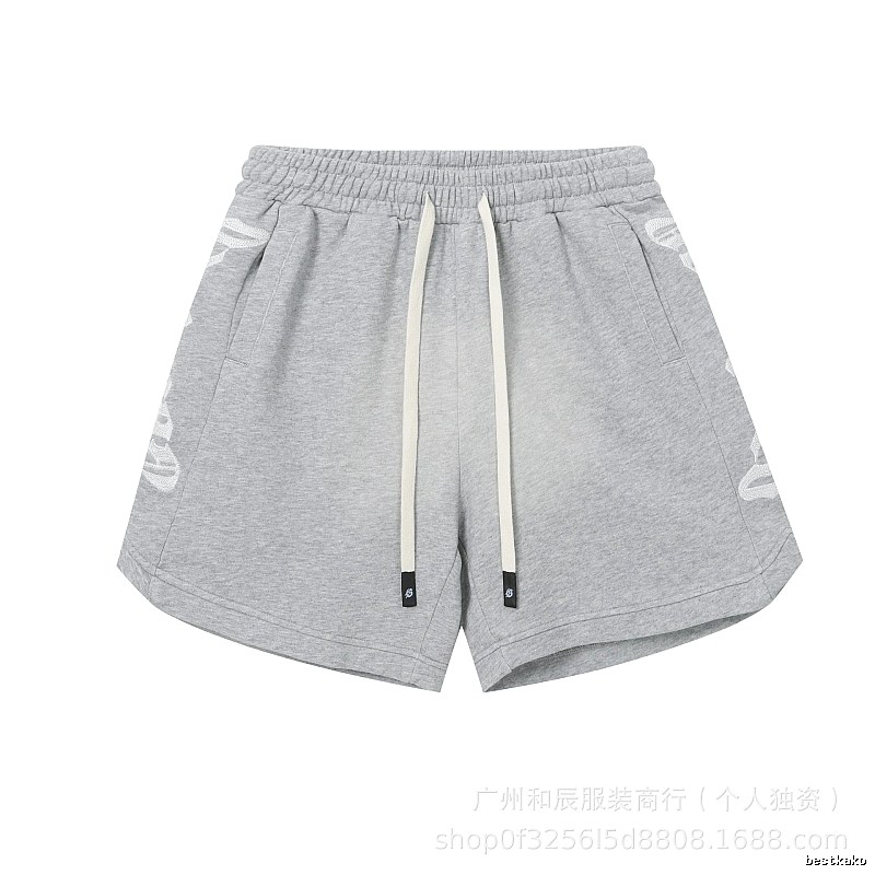 Godspeed Print Street Style Light Gray Casual Shorts