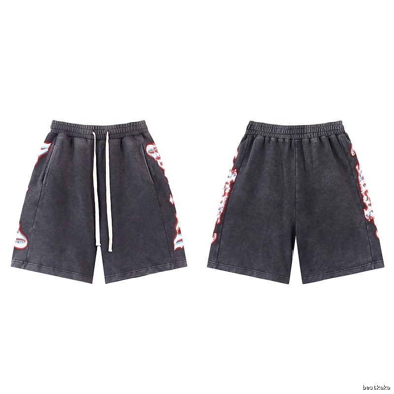 Godspeed Printed Street Style Charcoal Black Shorts
