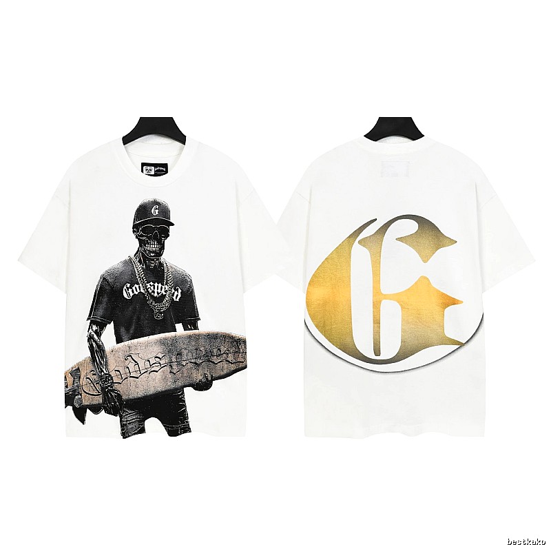 Godspeed Skeleton Print Street Style White T-Shirt