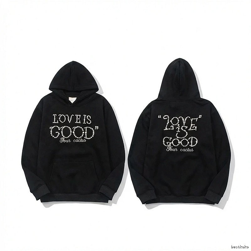 GOODBRAND Letter Style Black Hoodie