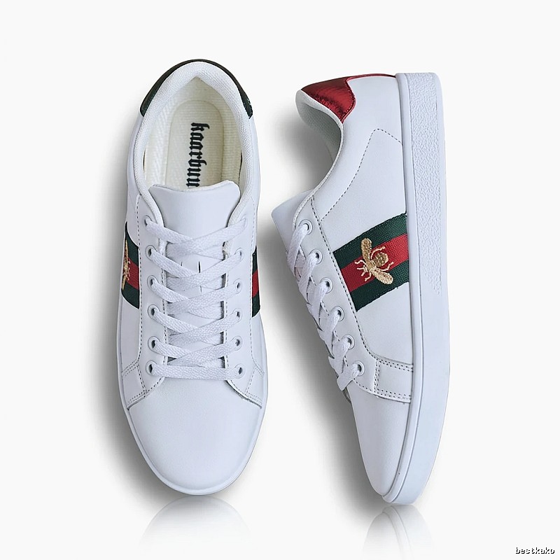 Gucci Bee Series Retro Style White Shoes