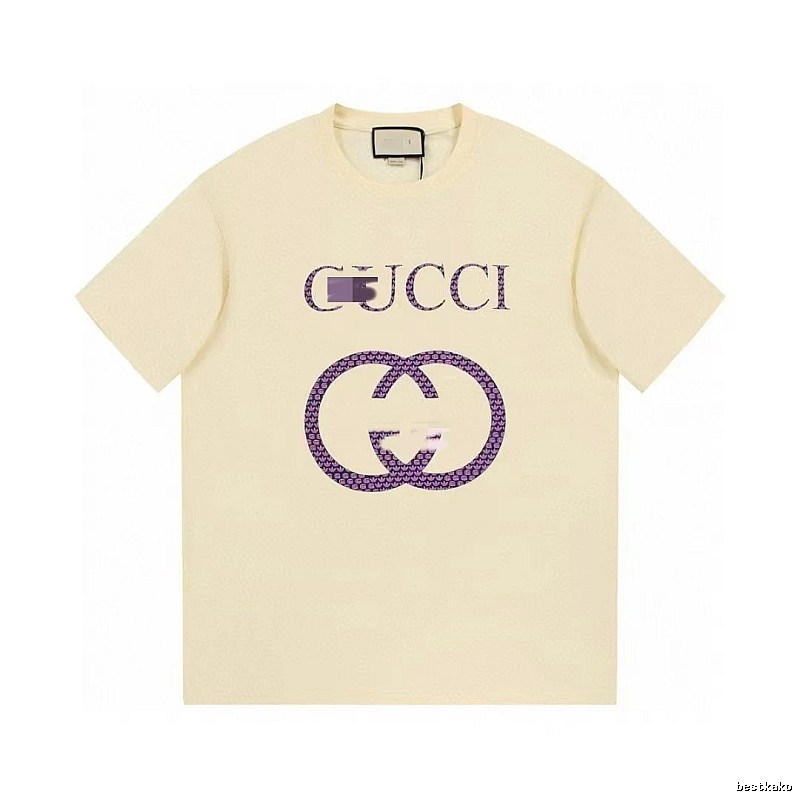 Gucci Double G Vintage Style Beige Short Sleeve T-Shirt