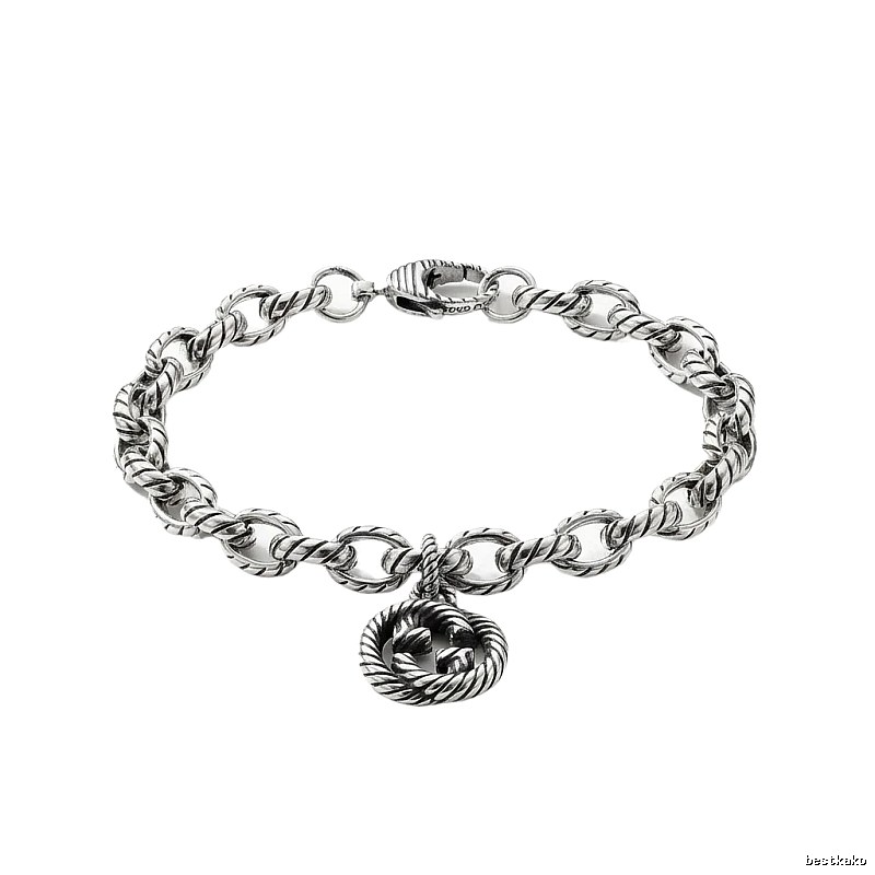 Gucci retro-style silver bracelet