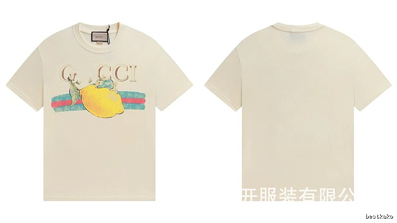 Gucci Vintage-style Off-white Lemon Print T-Shirt