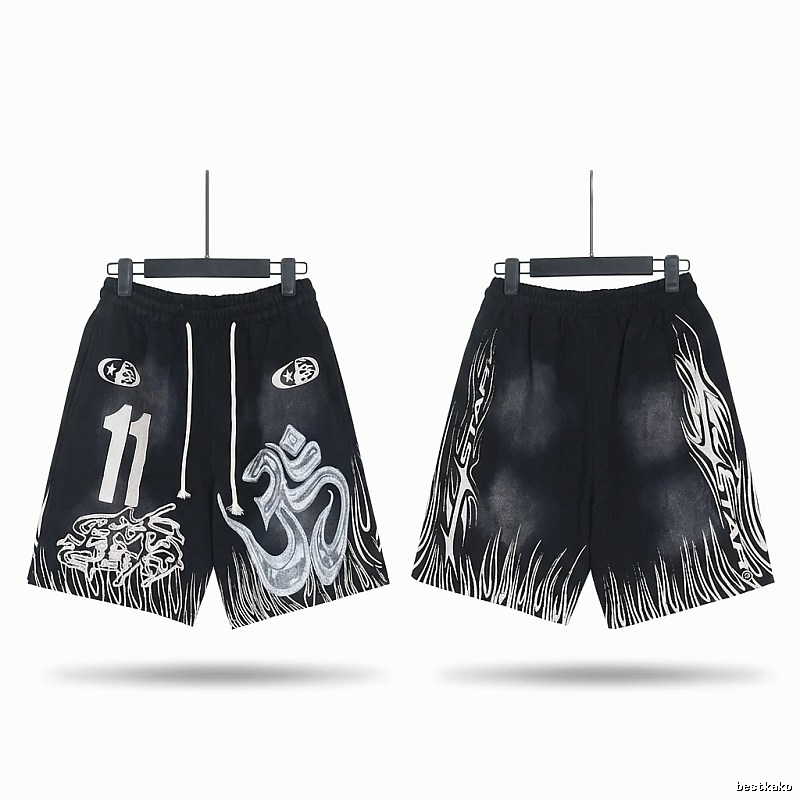 Hellstar Dark Style Graffiti Shorts