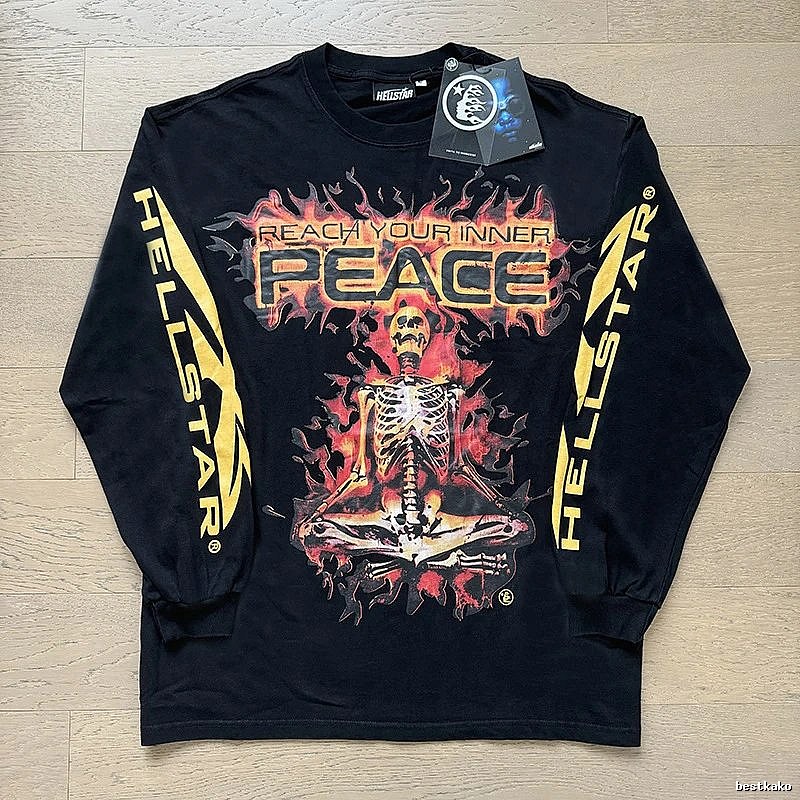 Hellstar Flame Skull Style Black T-shirt