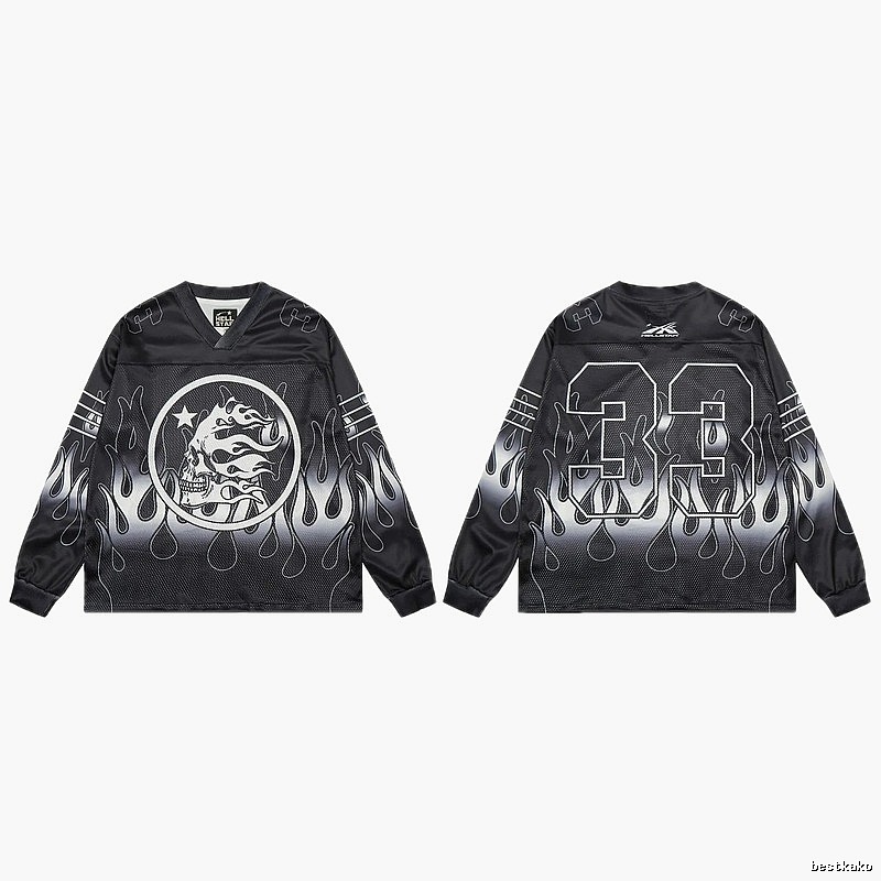 Hellstar Skull Flame High Street Black Jersey
