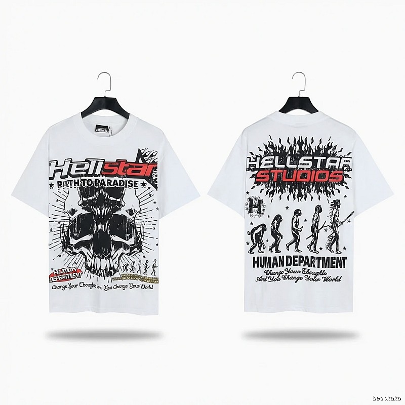 Hellstar Skull Print White T-shirt