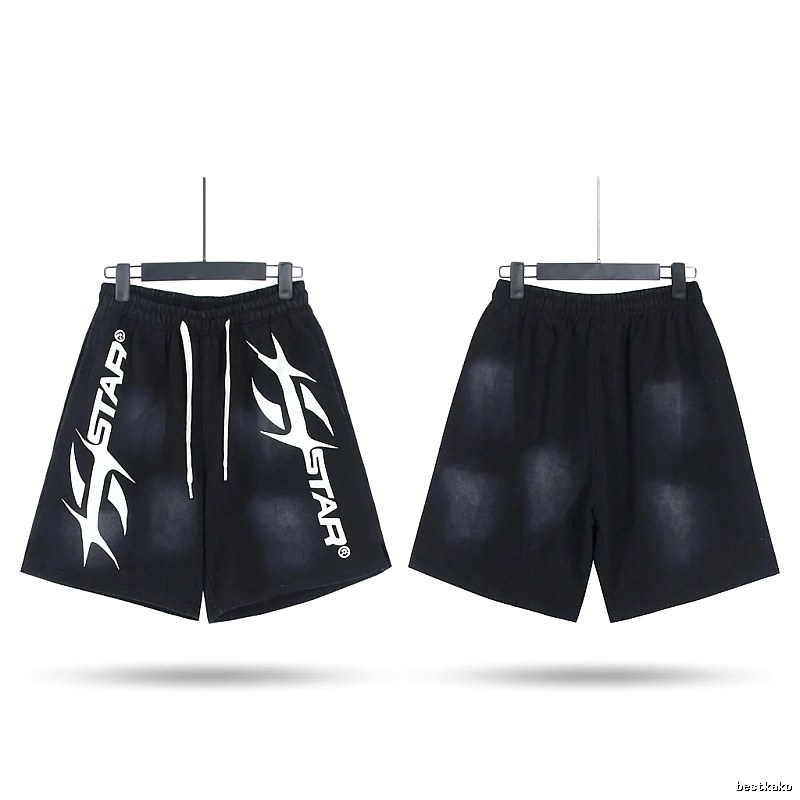 Hellstar Trendy Style Black Shorts