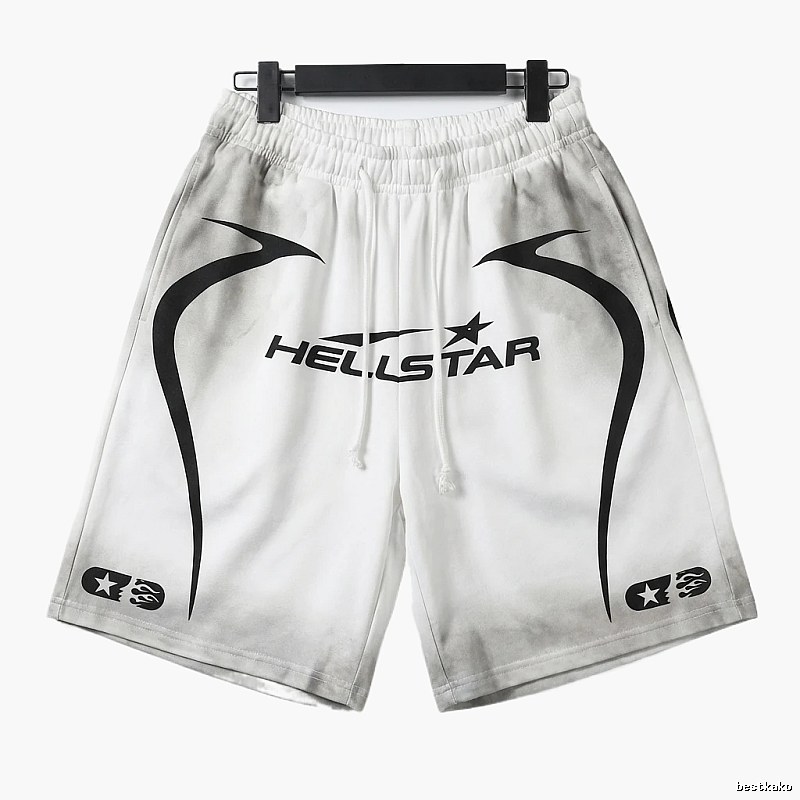 Hellstar Trendy Style White Shorts