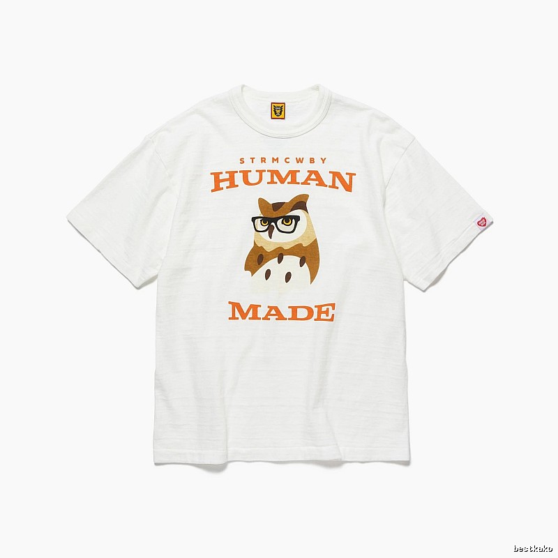 HUMAN MADE Owl Print Vintage White T-Shirt