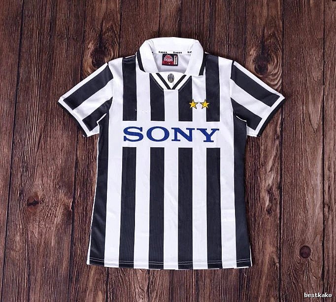 Inter Milan Patterned Brehme #3 soccer jersey Blue Black Striped with Signature Styling