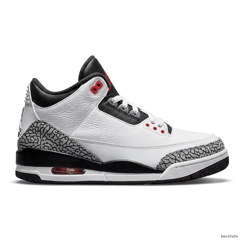Jordan AJ3 black and white retro style sneakers
