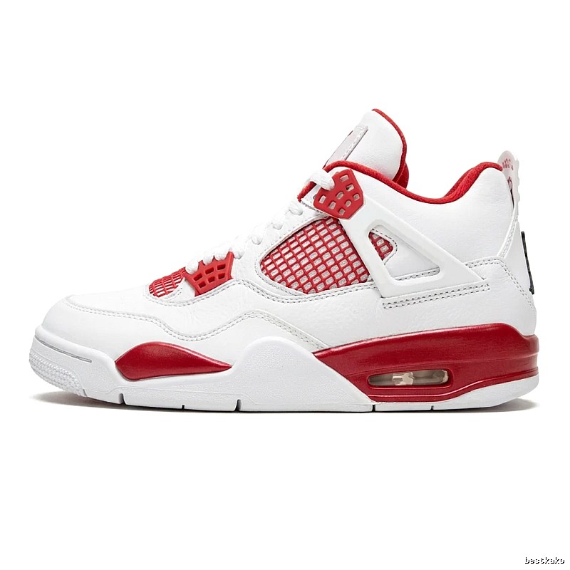 Jordan Retro 4 Red and White Shoes