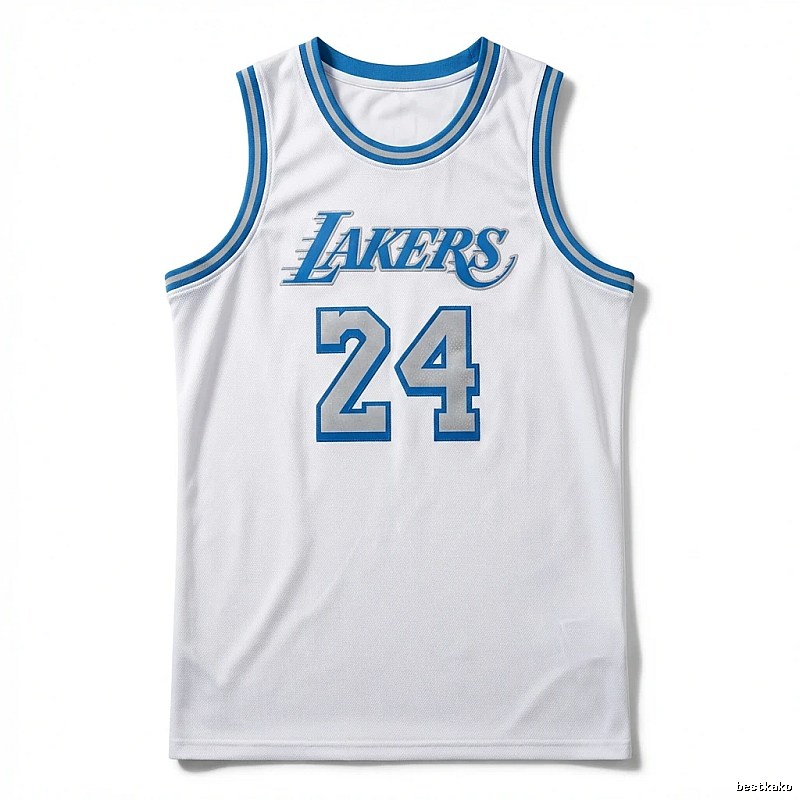 Kobe Lakers retro-style white jersey