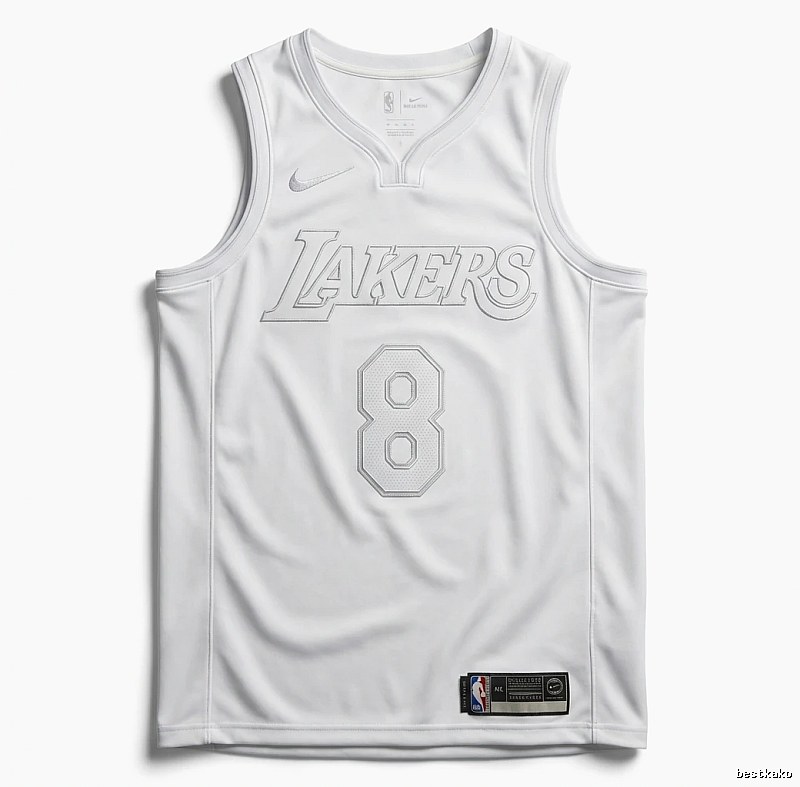 Kobe Lakers retro-style white tank top