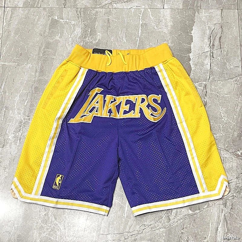 Lakers Casual Basketball shorts Yellow Lakers Mesh for Streetwear Looks