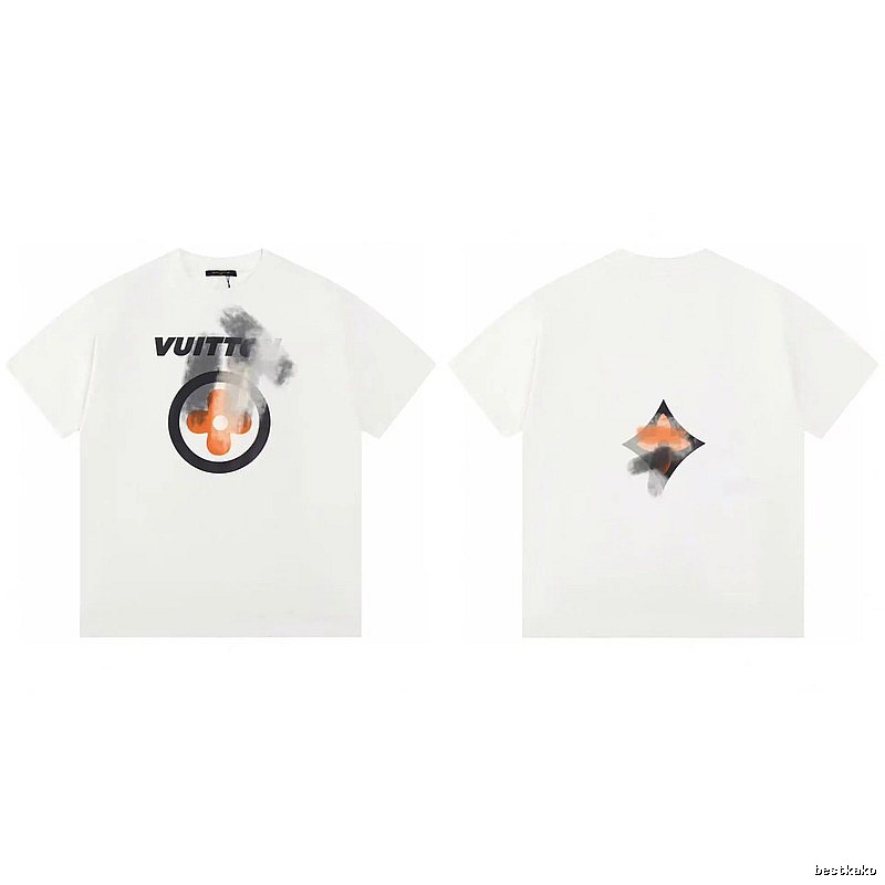 Louis Vuitton Blurred Monogram Trendy & Cool White T-Shirt
