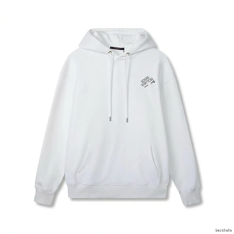 Louis Vuitton minimalist style white hoodie
