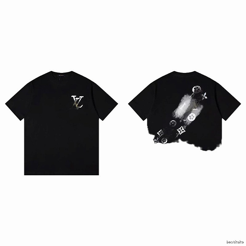 Louis Vuitton Monogram Cool Trendy Style Black Short-sleeve T-shirt