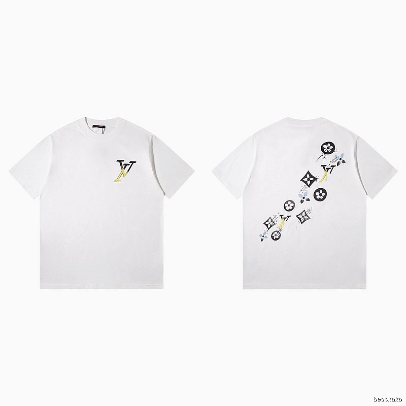 Louis Vuitton Monogram Trendy Style White T-Shirt
