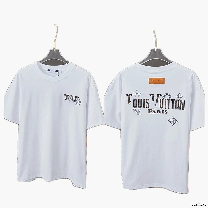 Louis Vuitton Monogram Vintage Style White T-Shirt