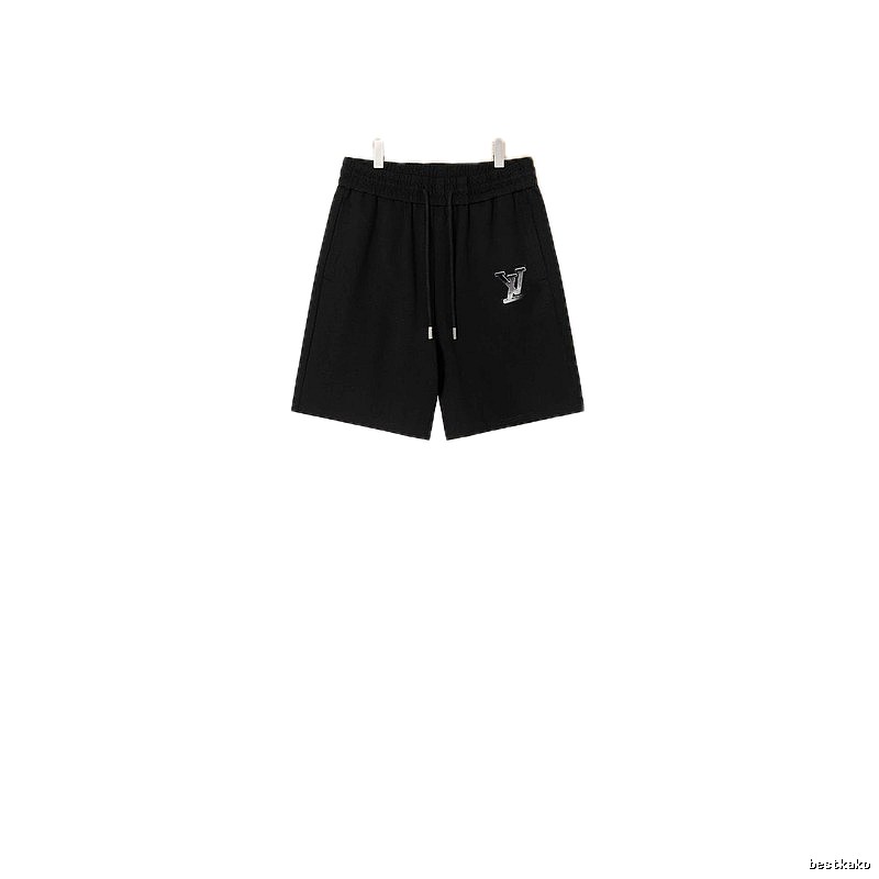 Louis Vuitton's classic casual style black shorts