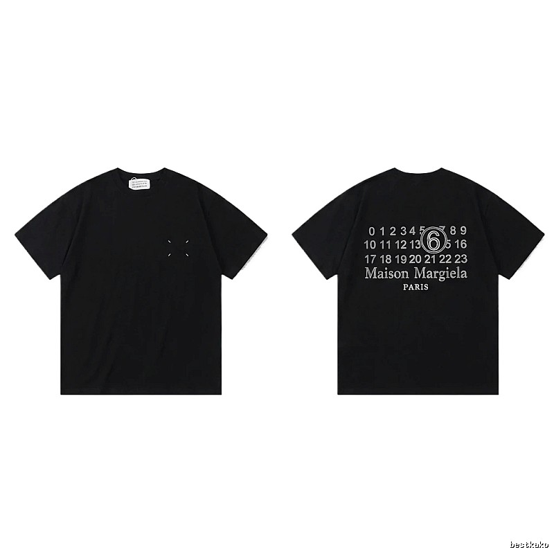 Maison Margiela black T-shirt with digital printing