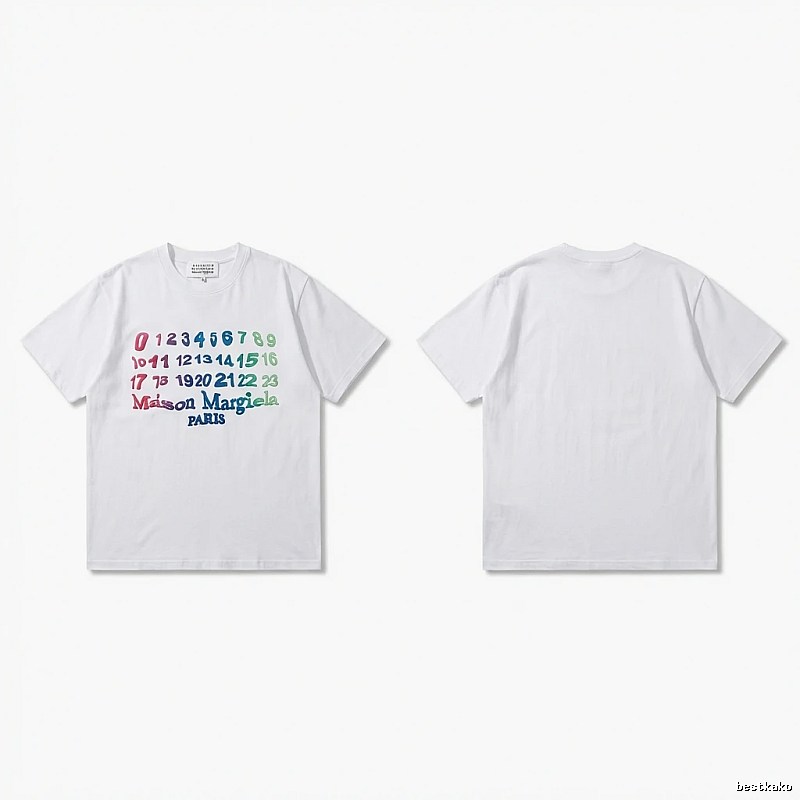 Maison Margiela digital-style white T-shirt