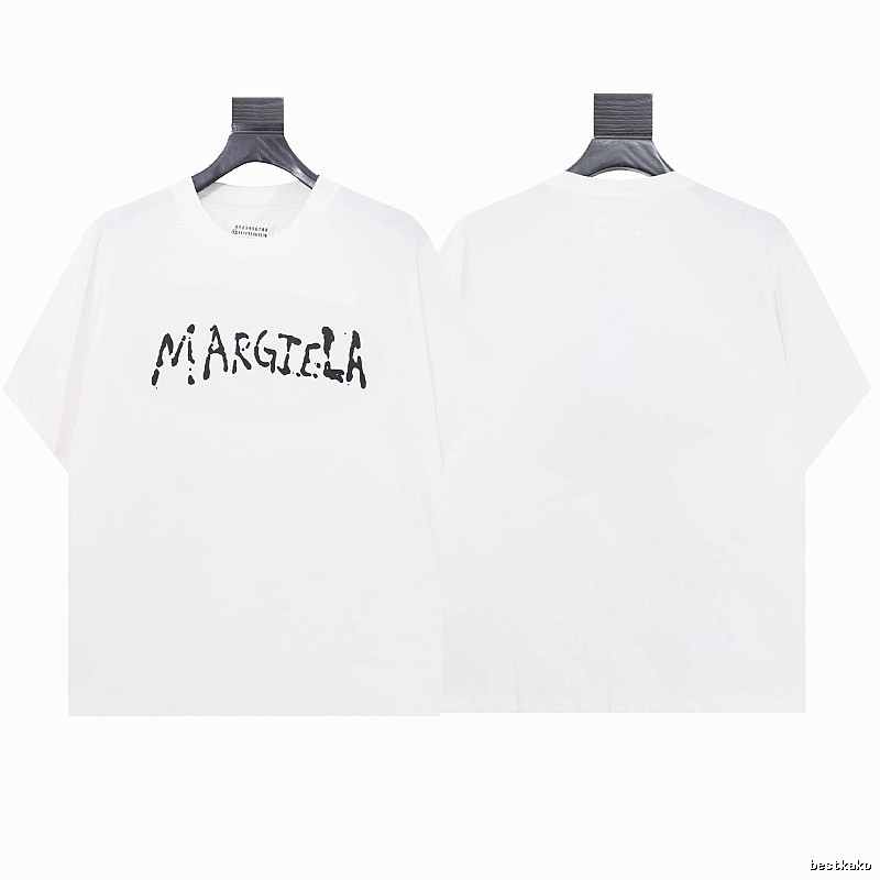 Maison Margiela Graffiti Street Style White T-shirt