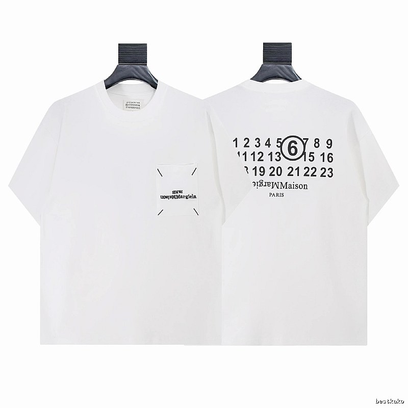 Maison Margiela MM6 Streetwear Brand White Short Sleeve T-shirt