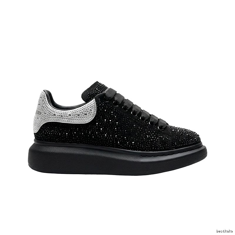 McQueen Thick-soled Trendy and Cool Black Shoes