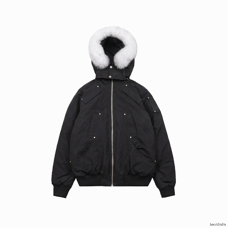Michael Kors black utility-style down jacket