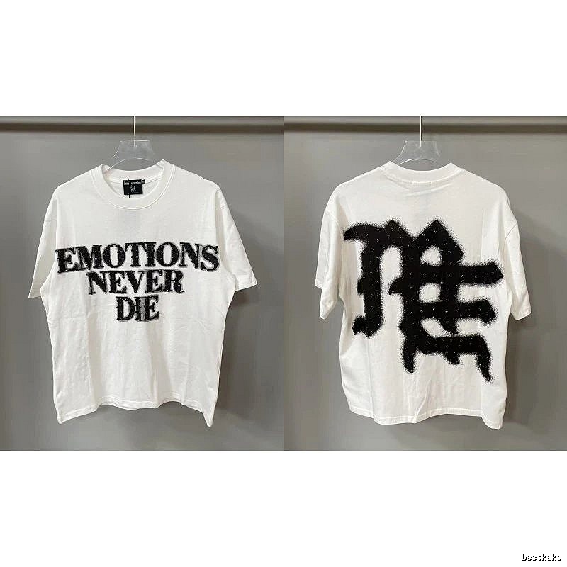Mixed Emotion Graffiti Street Style White T-Shirt