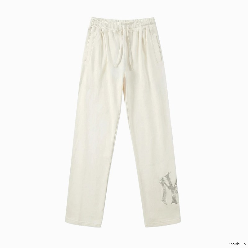MLB casual style white long trousers