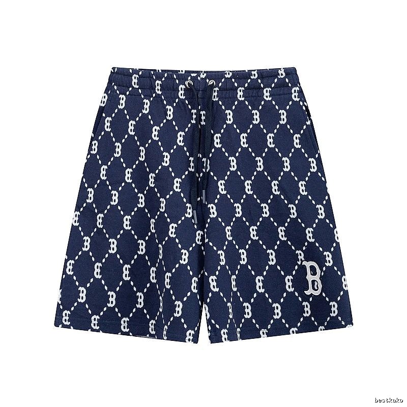 MLB full-print style navy blue shorts